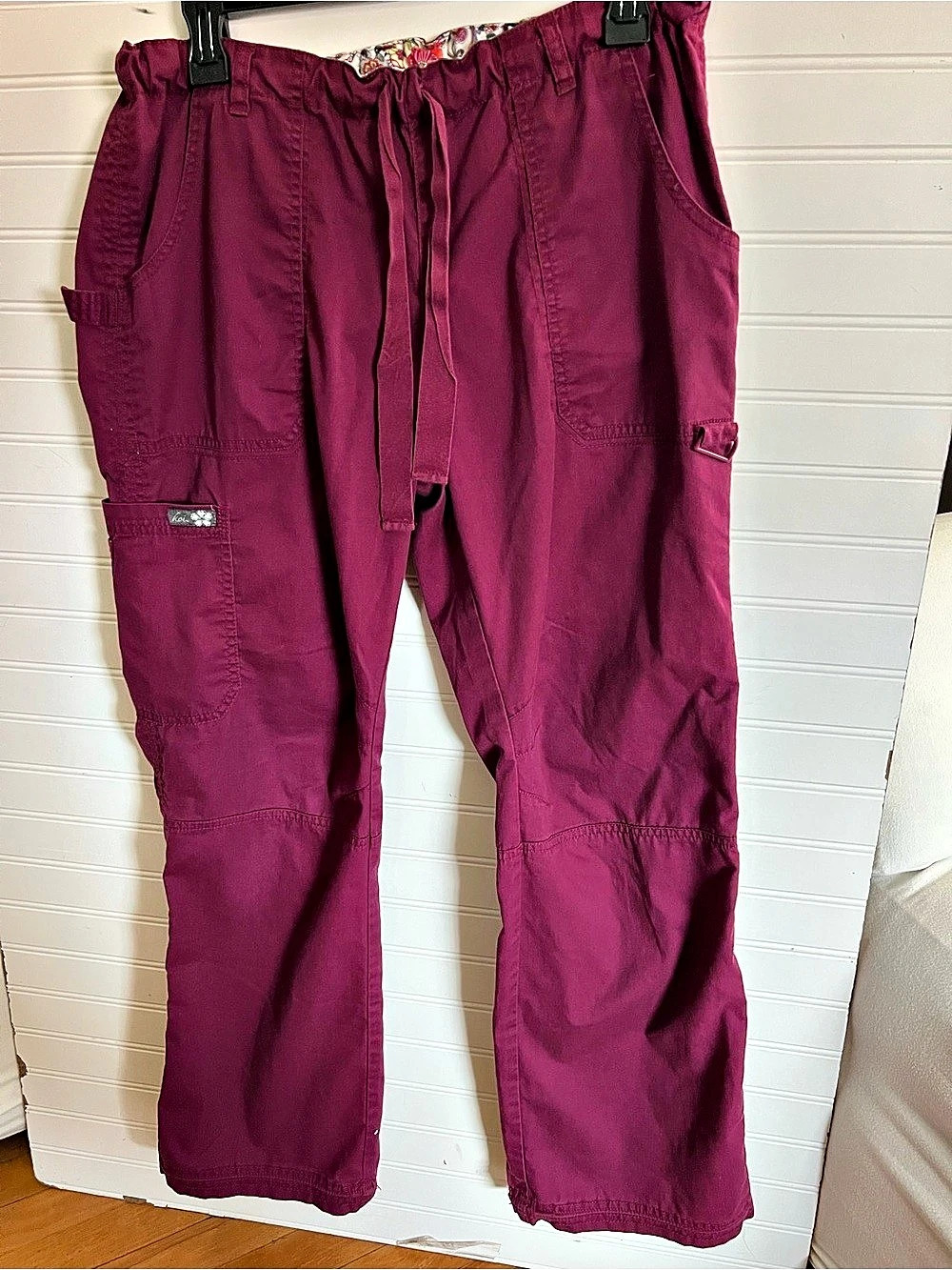 3 for $25 Koi Women's Cargo Pants Burgundy Medium